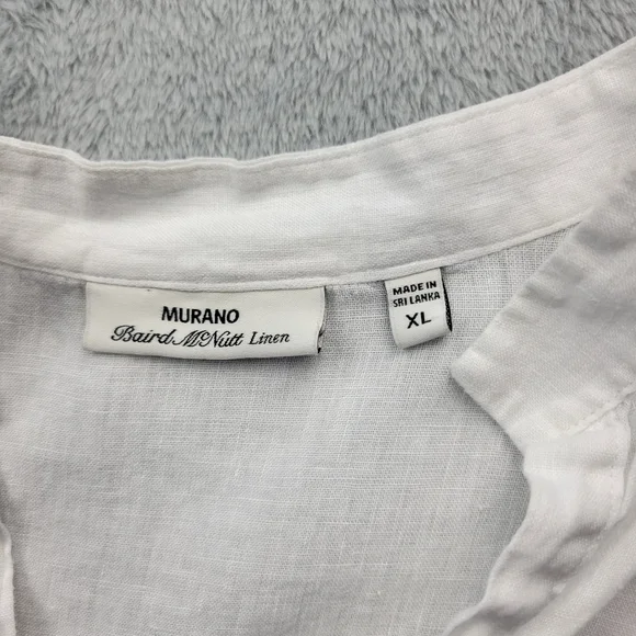 Murano Baird Mcnutt Mens Linen Shirt Size XL Floral Long Sleeve Button Front - Picture 2 of 12